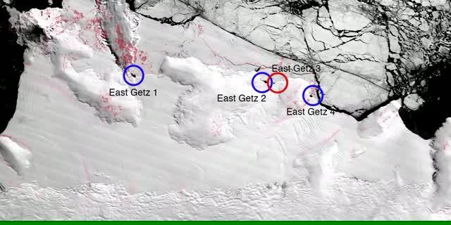 East Getz Ice Shelf Over Time