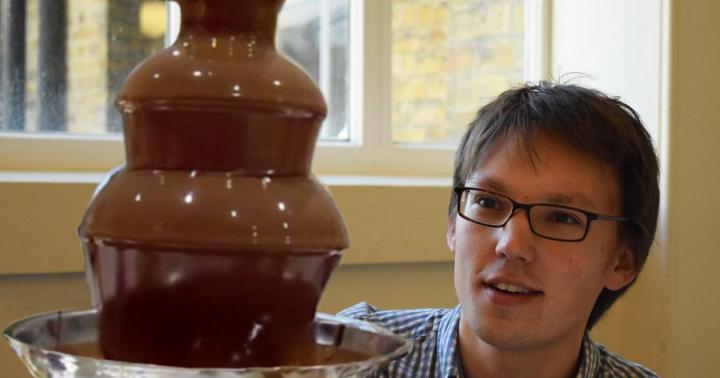 Adam Townsend with Chocolate Fountain