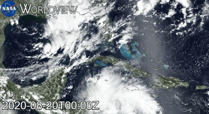 Animated GIF of Laura and Marco's movements in the Gulf