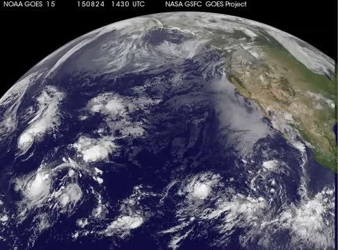 Satellite Movie Shows 3 Storms in Eastern, Central Pacific