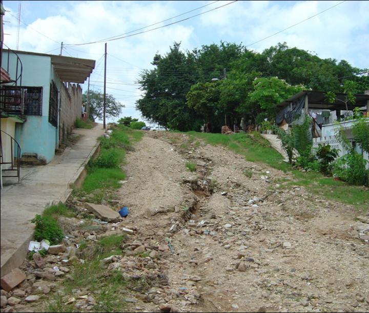 One of the Streets in the Mexican City before the Work