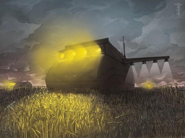 dystopian farm robots