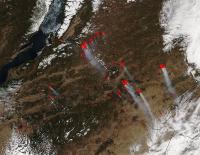 Real-Color Image of Siberian fires