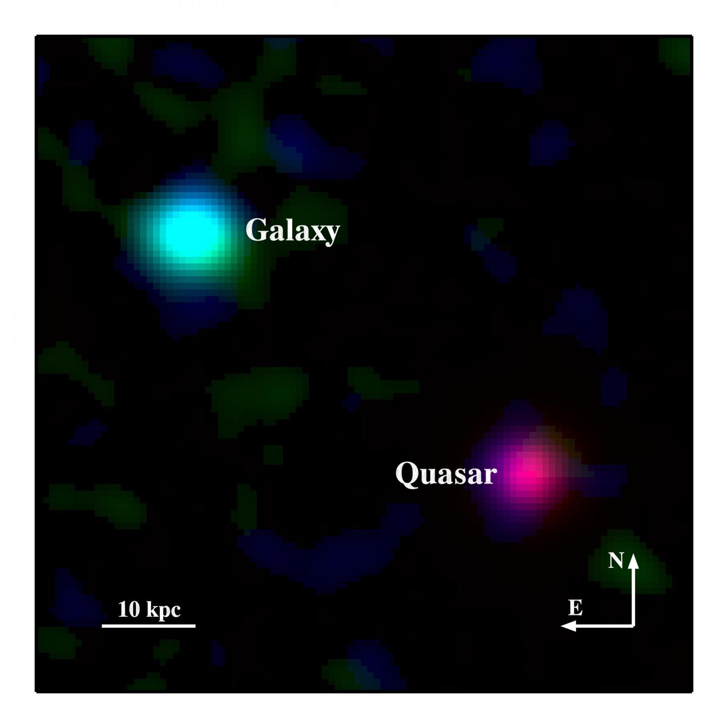 False Color Image of Damped Lyman-Alpha System J0817