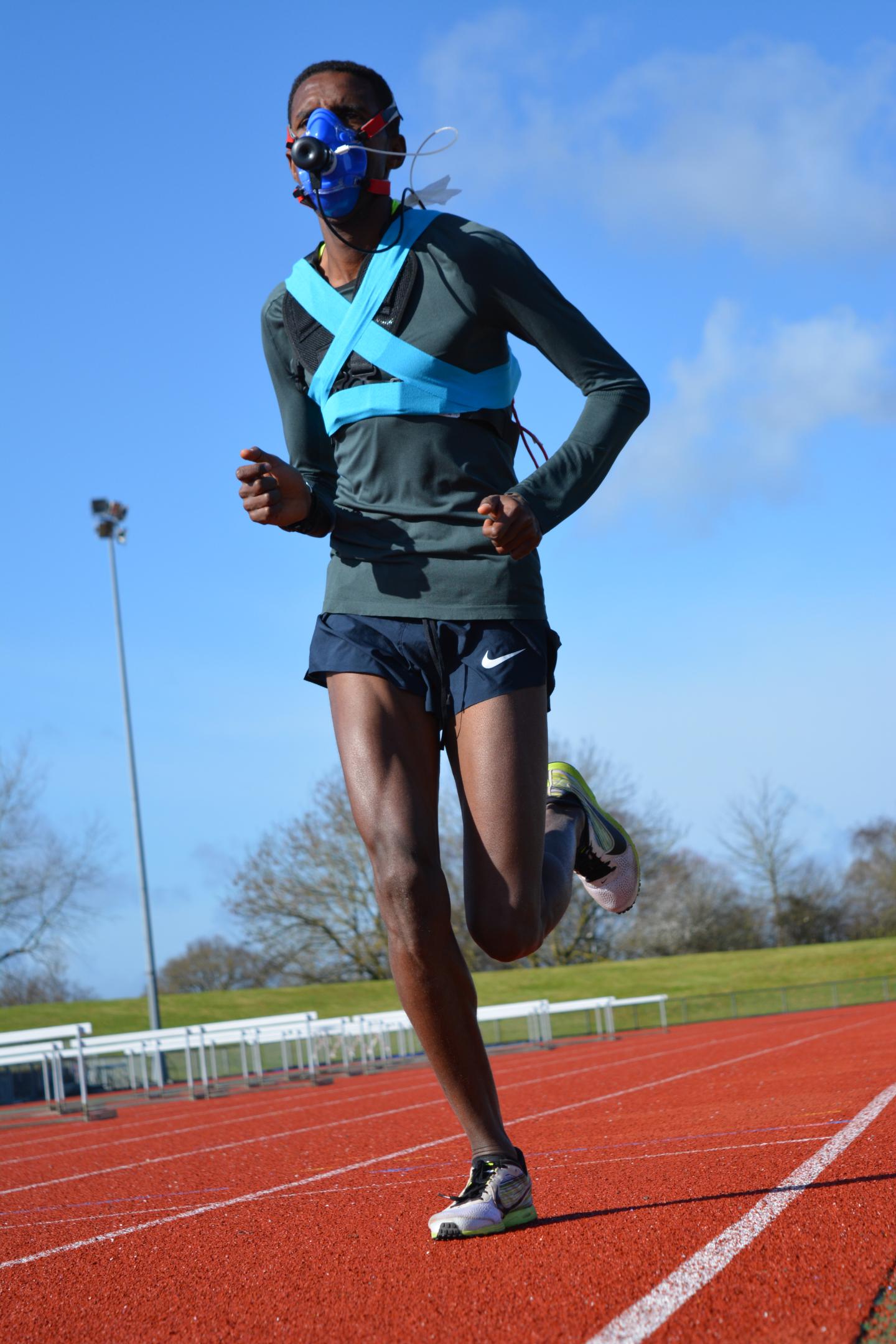 Some of the elites runners were tested at Exeter Arena