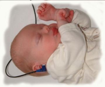 A Baby Having a Hearing Screening