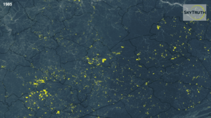 Growth of mountaintop removal mines in study area between 1985-2015