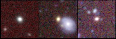 Three examples of 'Red Nugget' Galaxies