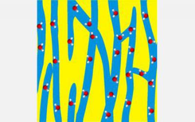 Water Molecules Inside Blue Ionic Nanochannels