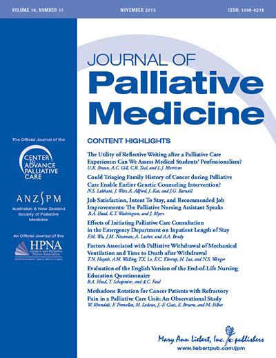 <i>Journal of Palliative Medicine</i>