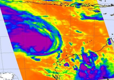 NASA AIRS Infrared Image of Tropical Storm Dianne
