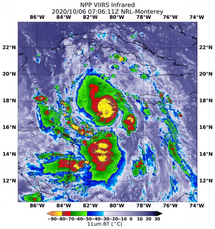 Nasa Noaa Satellite Finds Hurricane Delta Rapidly Intensifying Science Codex 8758