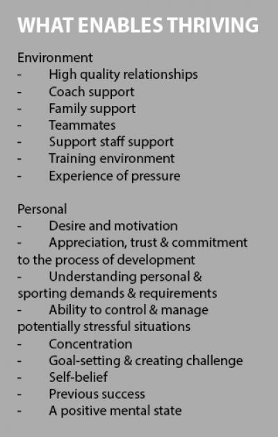 What Enables Thriving