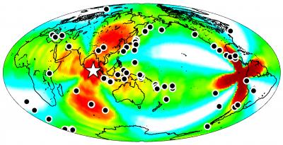 Global Quakes Triggered by Large 2012 Quake