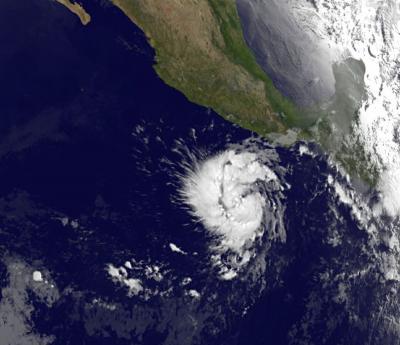 GOES-11 View of Tropical Storm Adrian