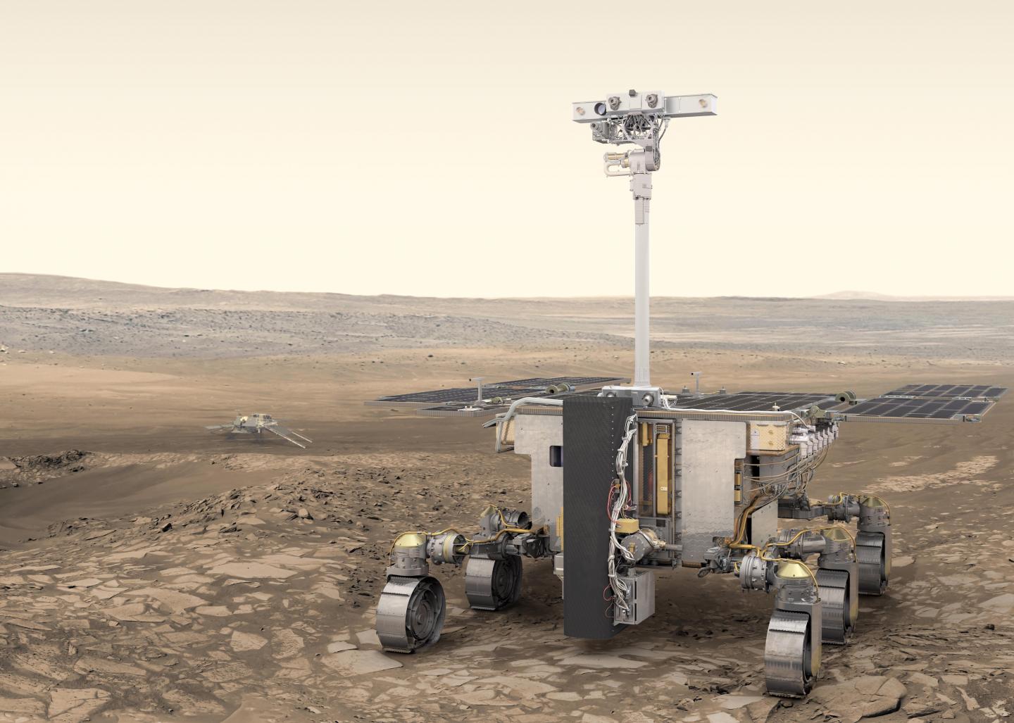 Artist's Impression of the Rosalind Franklin Rover on Mars