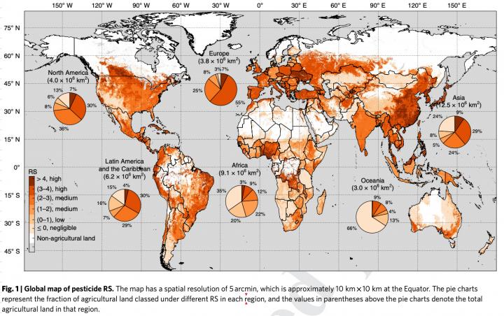 Global map reveals areas at risk of pesticide pollution