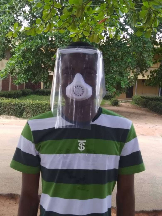 Nigerian researcher wearing PPE