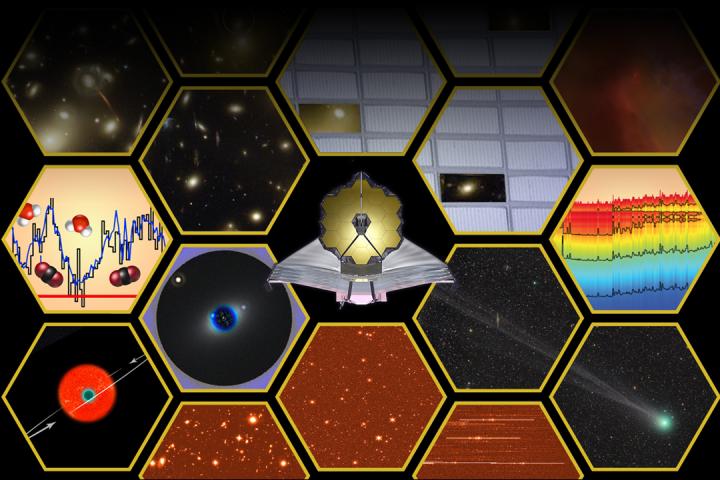 Artist's impression of the scientific capabilities of the James Webb Space Telescope.