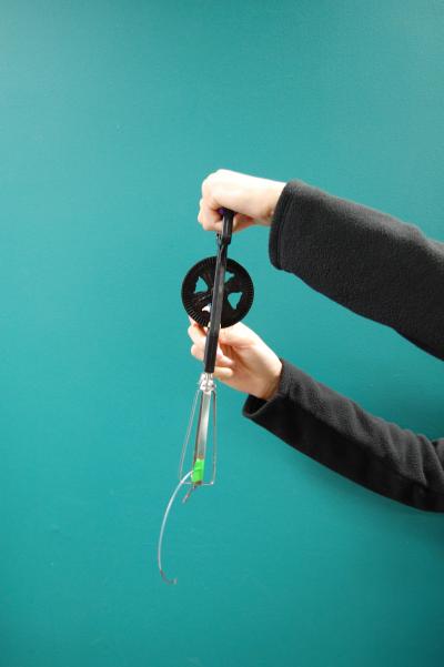 Egg-Beater Side View Blue Background