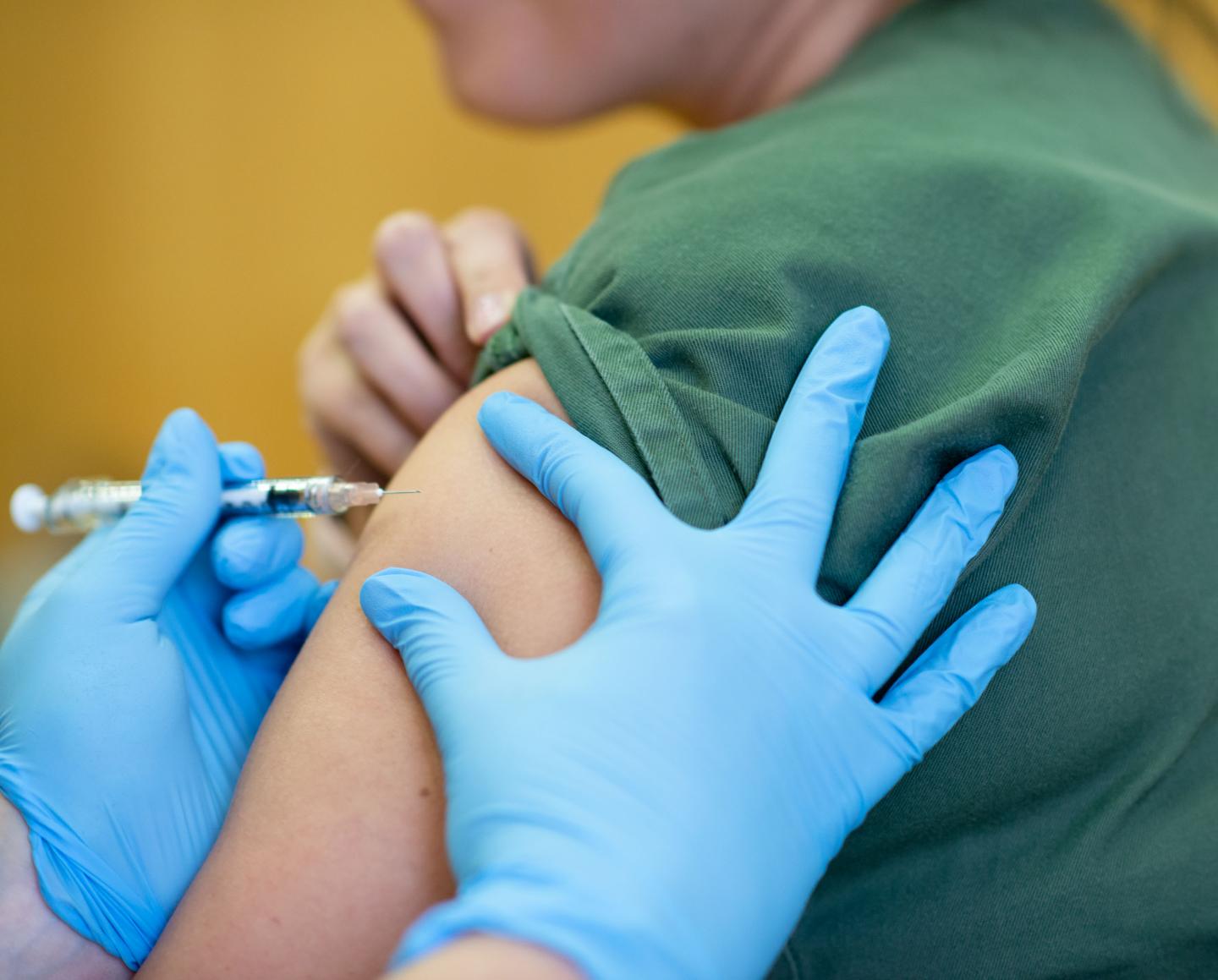 Australian Healthcare Worker Receives a BCG Vaccination