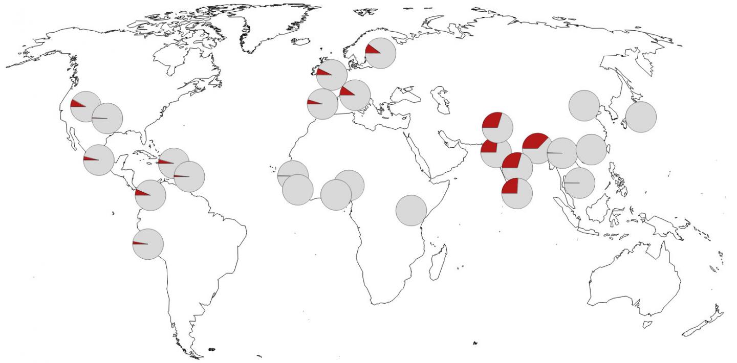 Map that Shows Prevalence of Variants that Impose a Higher Risk to Severe COVID-19