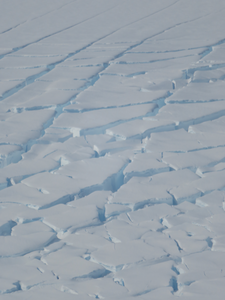 Antarctic crevasses from the air