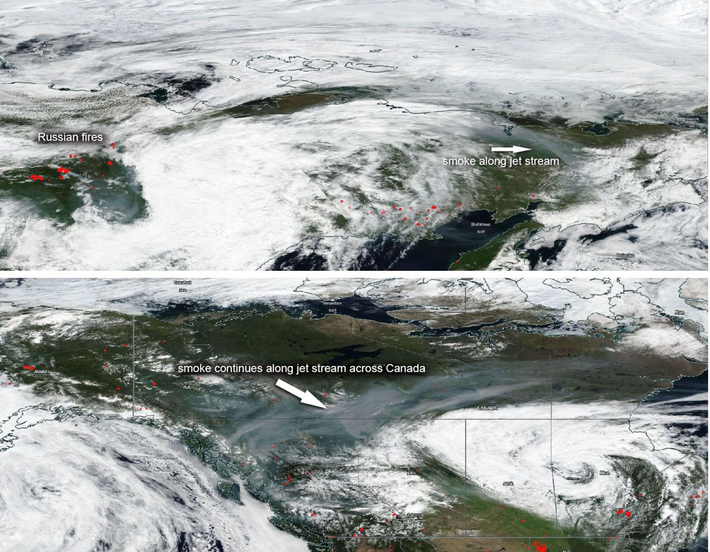 Smoke from Siberian Fires Reaches Canada