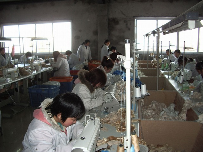 Workers in sewing factory