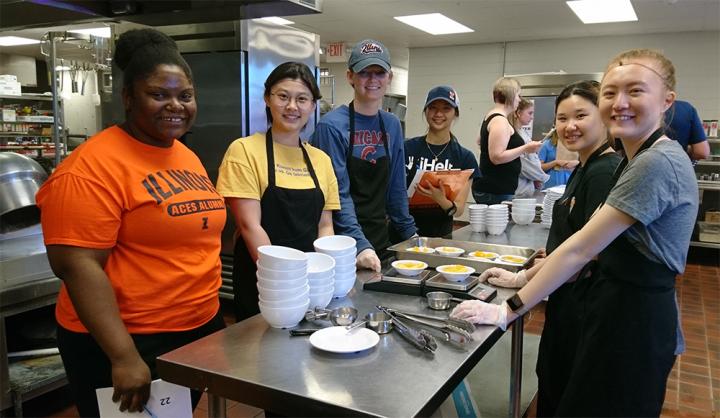 students in cafeteria