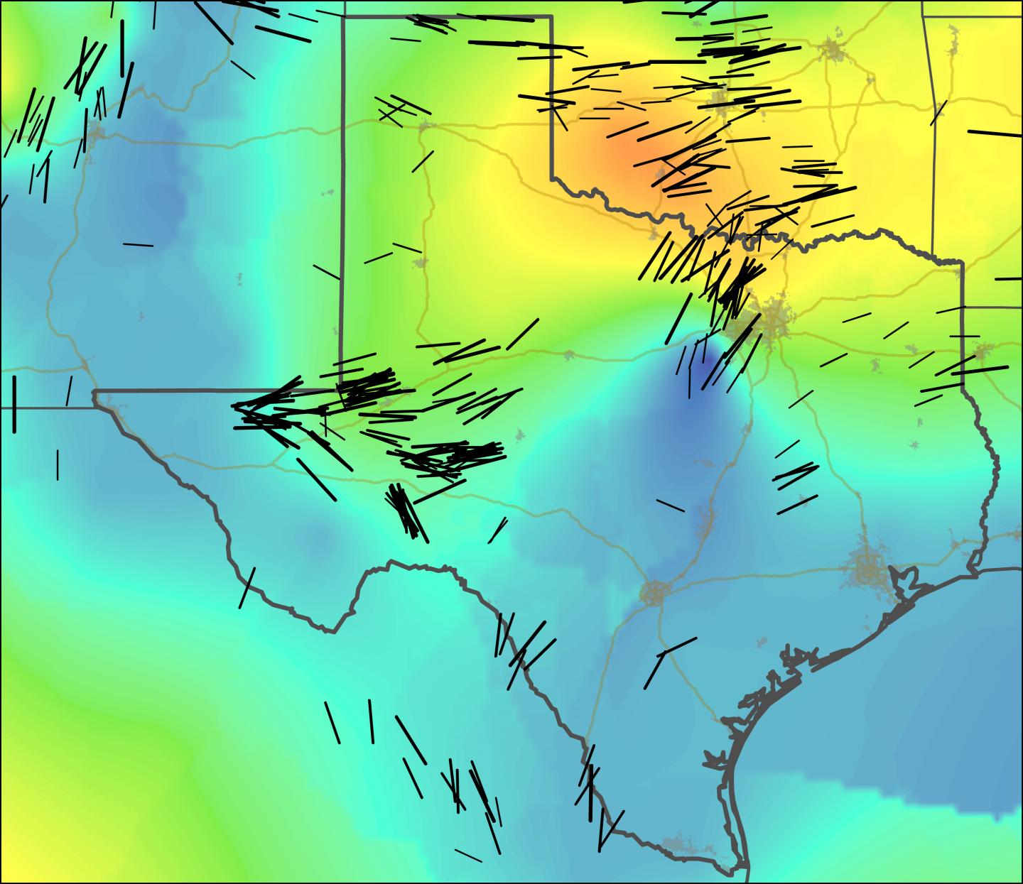 Texas-Oklahoma Stress Maps