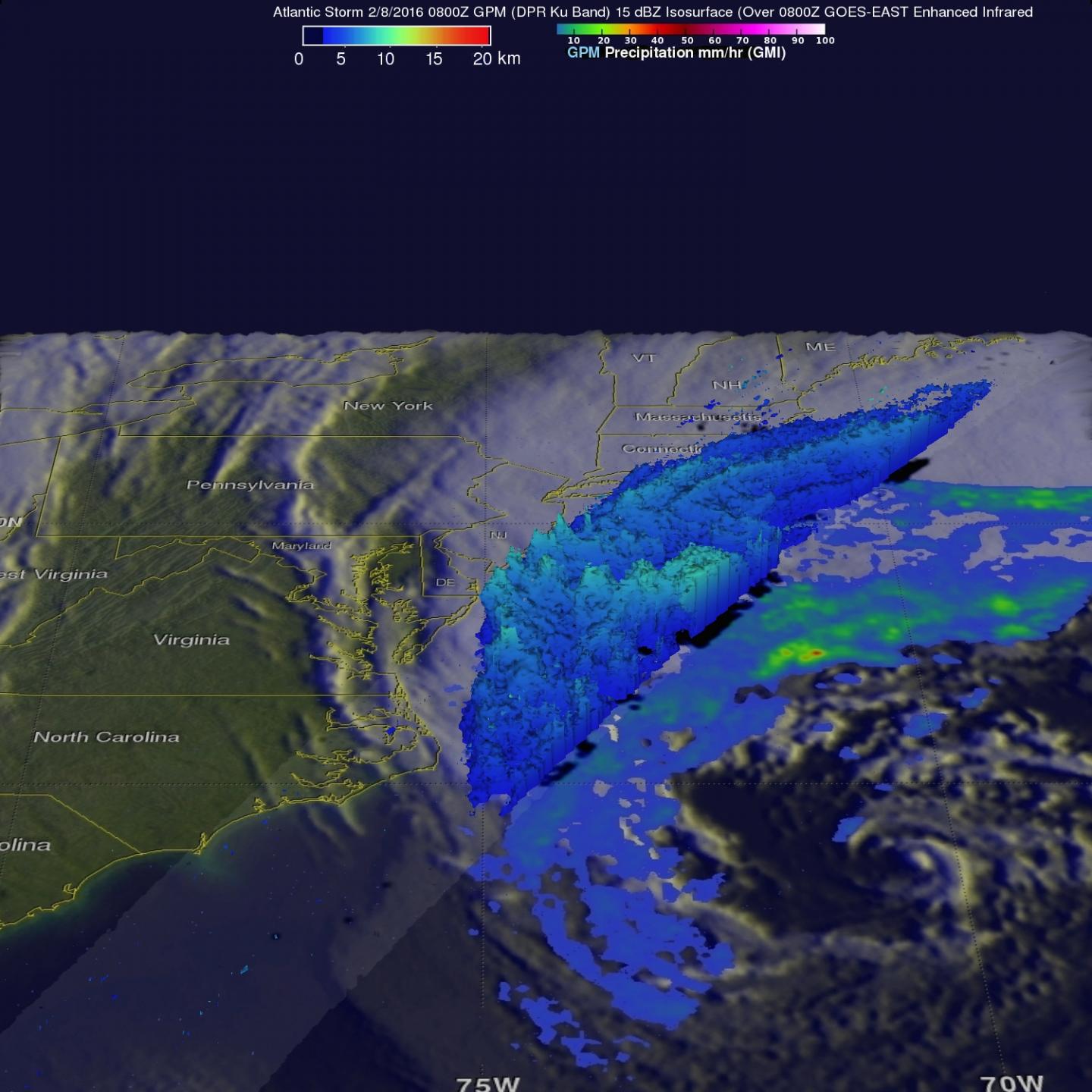 Intensifying Atlantic Storm Examined by NASA's GPM