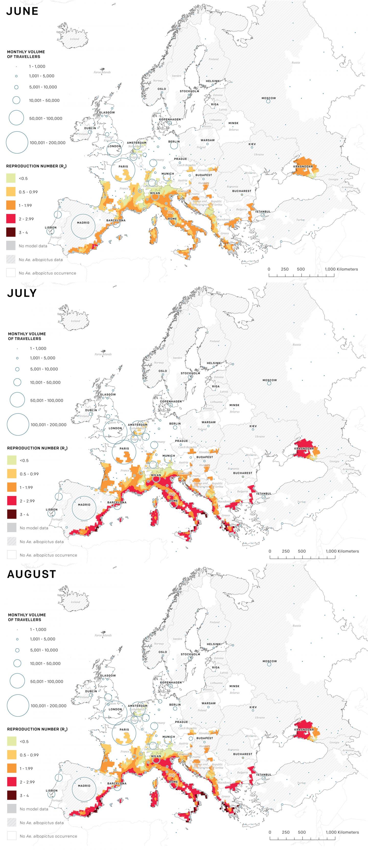 Risk areas for June-August