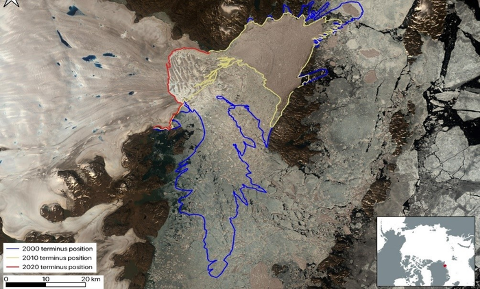 Retreat of Northern Hemisphere Marine-Terminating Glaciers, 2000–2020