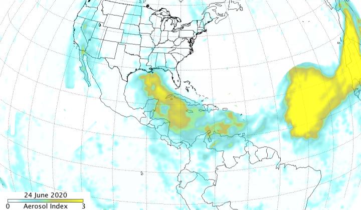 Suomi NPP OMPS Aerosol Index from Sahara Dust