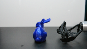 Passive gripper picks up 3D-printed bunny GIF