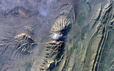 Satellite Image of Iran's Zagros Mountains