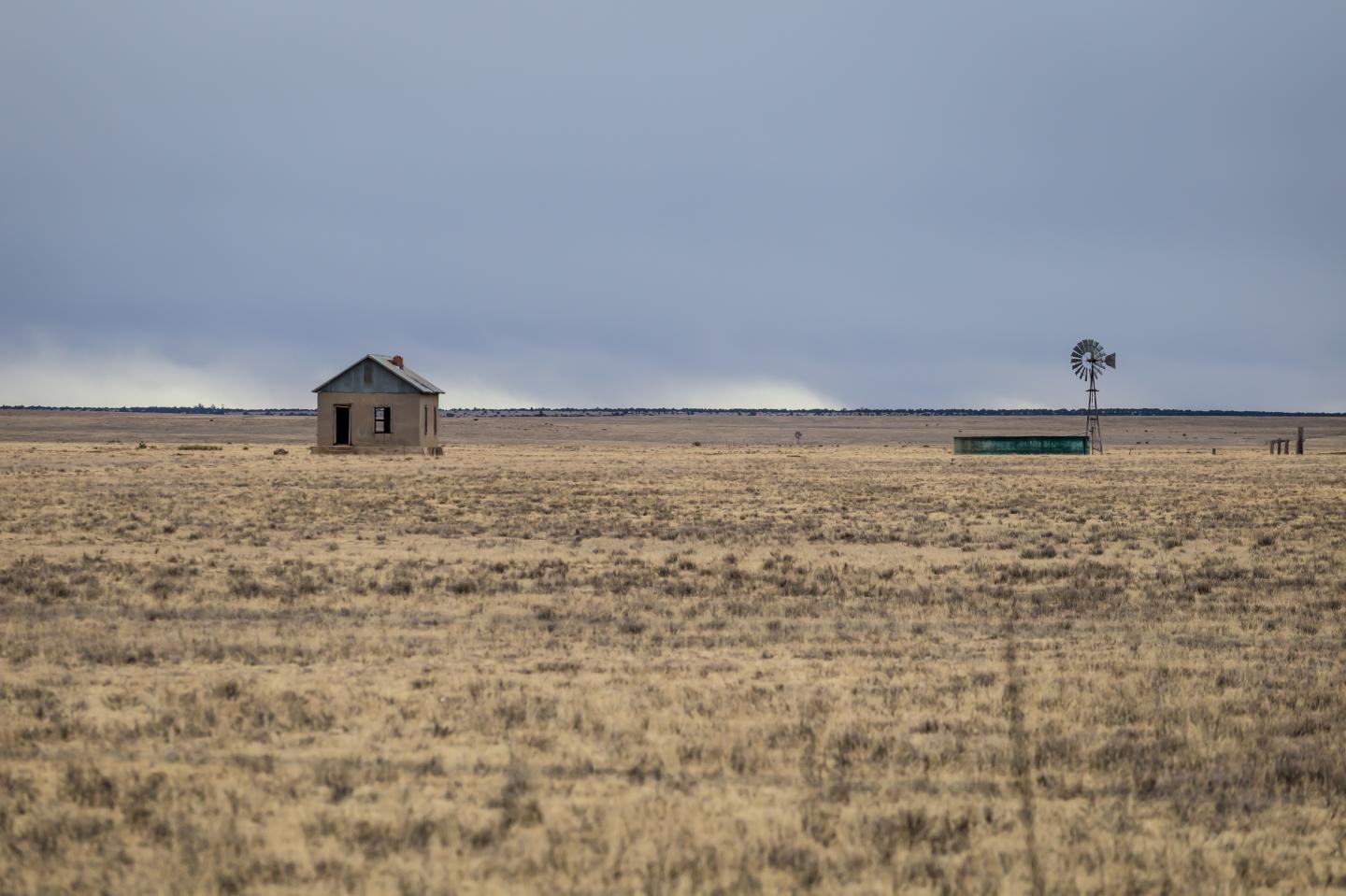 Drought-stricken farmland in New Mexico