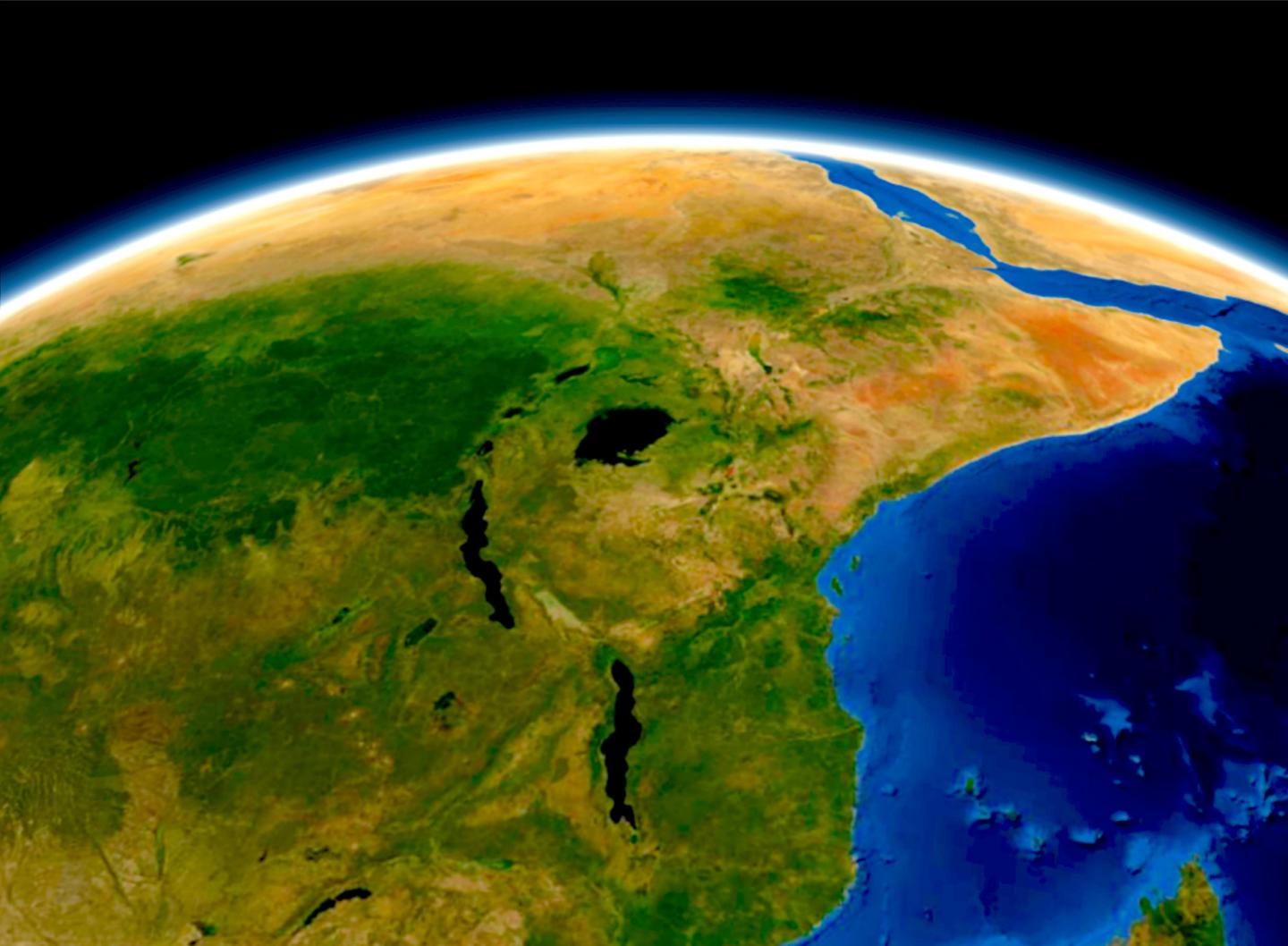 The East African Rift System Stretches from the Red Sea to Mocambique