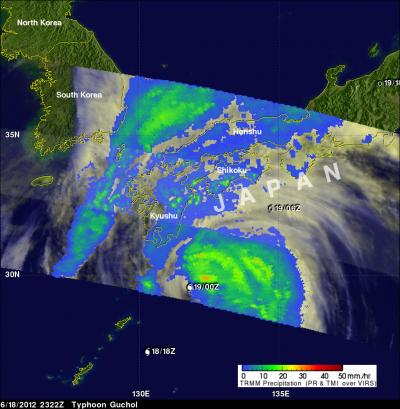 TRMM Satellite Measures Guchol's Heavy Rainfall