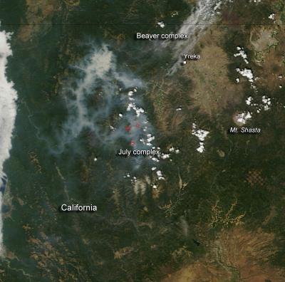 Beaver Complex and July Complex Fires in California