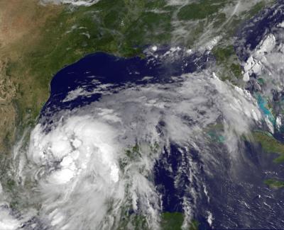 GOES-13 Image of Tropical Storm Arlene, June 29, 2011