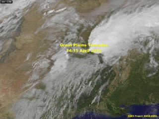 GOES-13 Movie of Great Plains Tornado Outbreak April 14-15, 2012