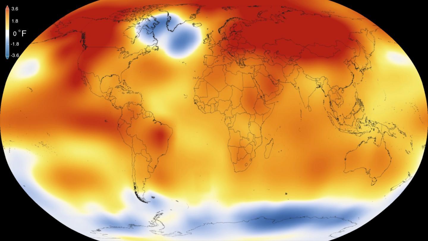 2015 Global Temperature Map