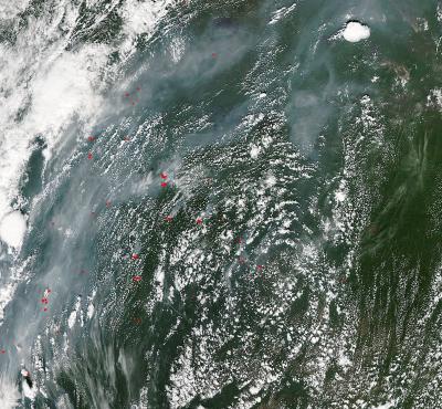 Fires in Central Russia