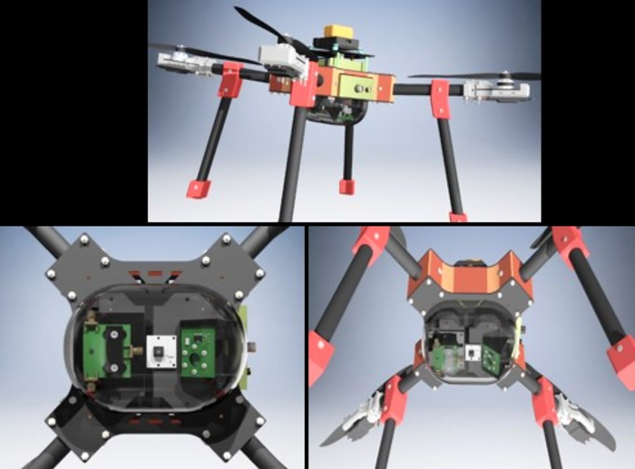 Prototype of device on drone