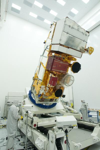 NPP Spacecraft in a Cleanroom at Ball Aerospace