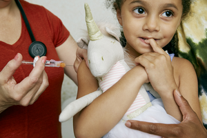 Child getting vaccination