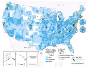 County-level lead risk-screening among ECHO study participants