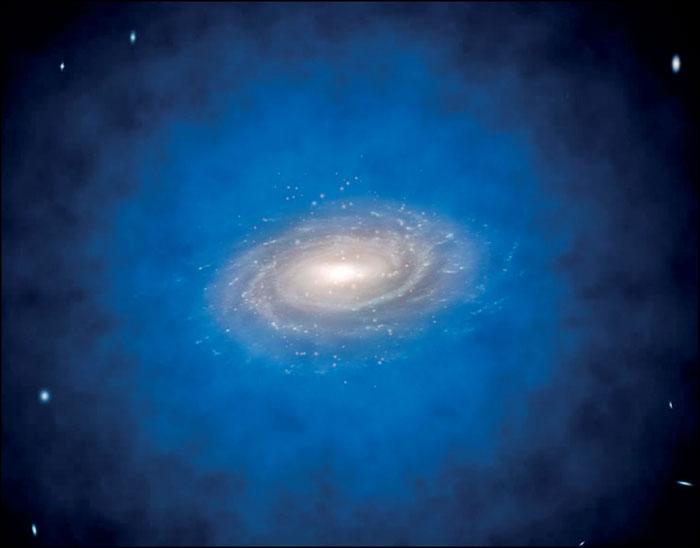 Galaxy in a dark matter halo